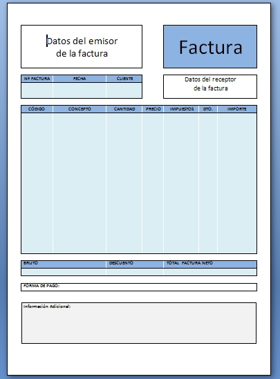 Plantilla De Word Para Hacer Facturas Xelso Blog Nuevas Tecnologías