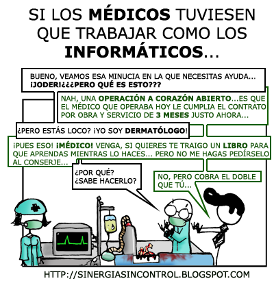 Chiste por la manifestación Sobre la Informática.