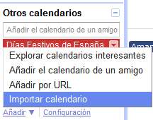 Importar calendario a google calendar