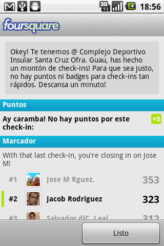 Rapid Fire en Foursquare, Ay Caramba!