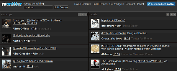 Visualizador y monitor de twitter Monitter - Xelso.com