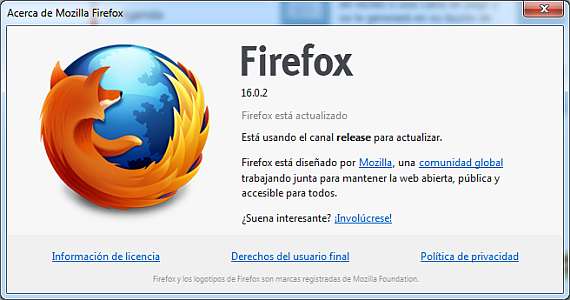 Comprobar que mozilla está actualizado