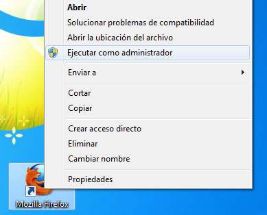 Ejecutar Mozilla como administrador
