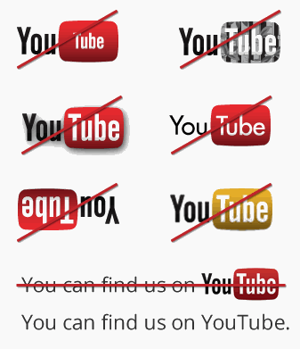 Uso de la marca y logos de Youtube