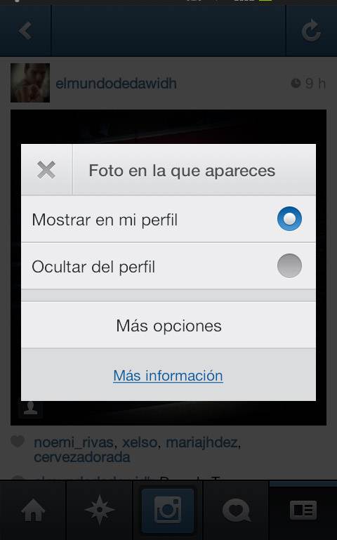 Fotos en las que aparezco eliminar etiquetas de Instagram