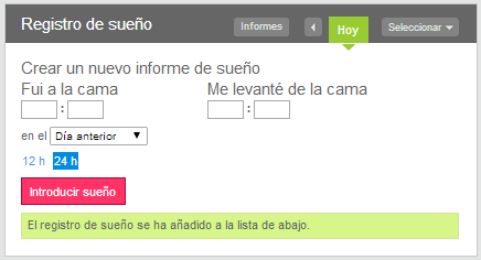 Registro de sueño - Fitbit Flex